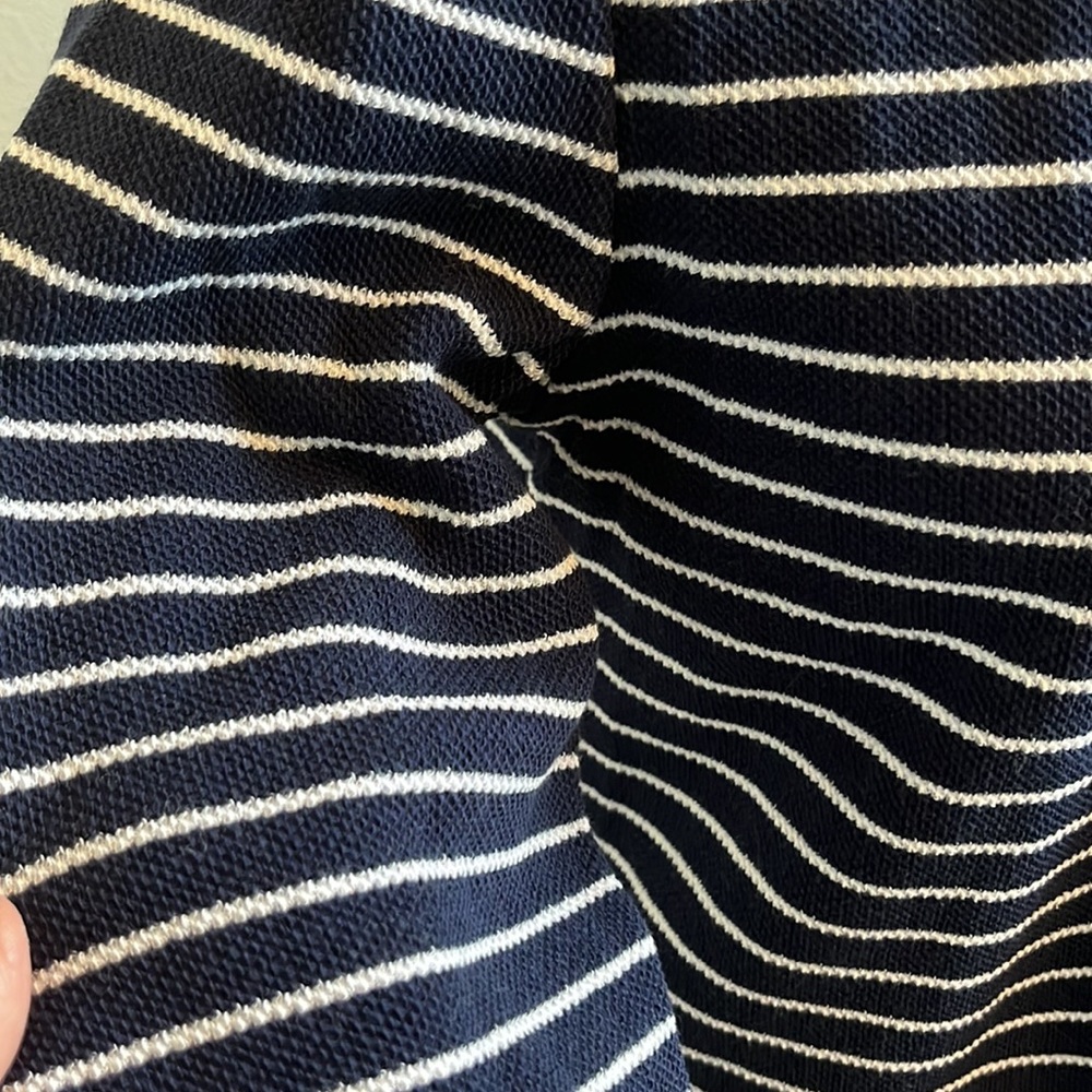 Caslon Blazer Navy and White striped Size XS - Picture 2 of 5
